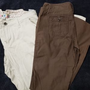 (2) Roxy pants sz 9